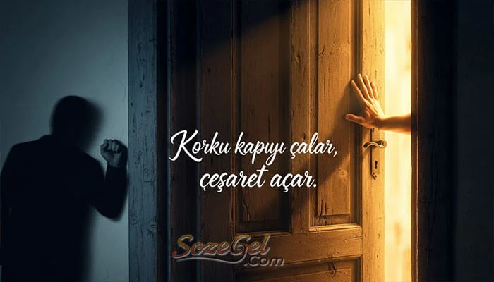 Korku Kapıyı Çalar Cesaret ise Açar